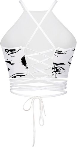 المرأة المطبوعة الرسن ضمادة سترة المحاصيل أعلى القميص in Kuwait