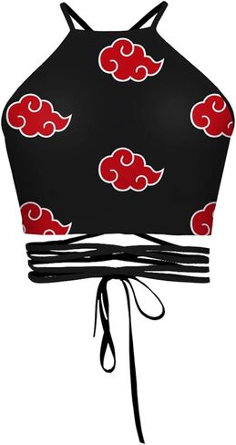 المرأة المطبوعة الرسن ضمادة سترة المحاصيل أعلى القميص in Kuwait