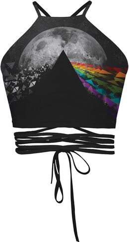 المرأة المطبوعة الرسن ضمادة سترة المحاصيل أعلى القميص in Kuwait