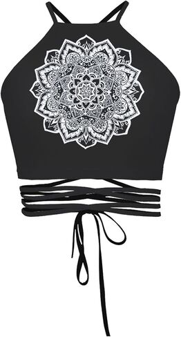 المرأة المطبوعة الرسن ضمادة سترة المحاصيل أعلى القميص in Kuwait