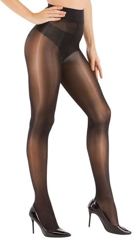 ARRUSA Women's Super Sexy Shiny Sheer Control Top Footed Tights Silk Stockings Ultra Shimmery High Waist Pantyhose…… in Kuwait
