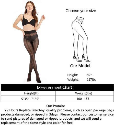 ARRUSA Women's Super Sexy Shiny Sheer Control Top Footed Tights Silk Stockings Ultra Shimmery High Waist Pantyhose…… in Kuwait