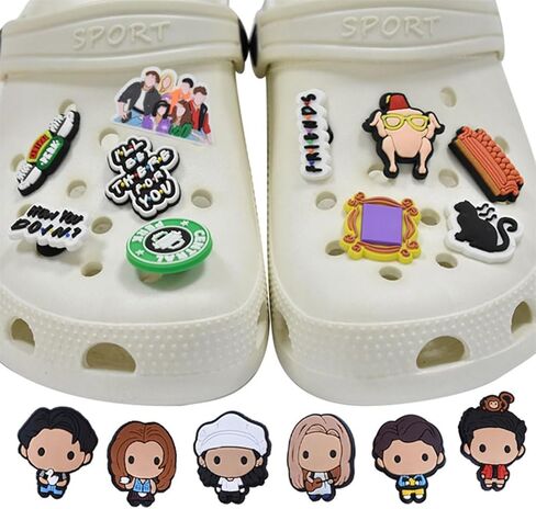 دلايات كروك لطيفة للفتيات على شكل رسوم كرتونية لأحذية Croc حزمة دلايات دبابيس كروك لتقوم بها بنفسك صالة القط مرآة هدايا أصدقاء تركيا Slogen in Kuwait