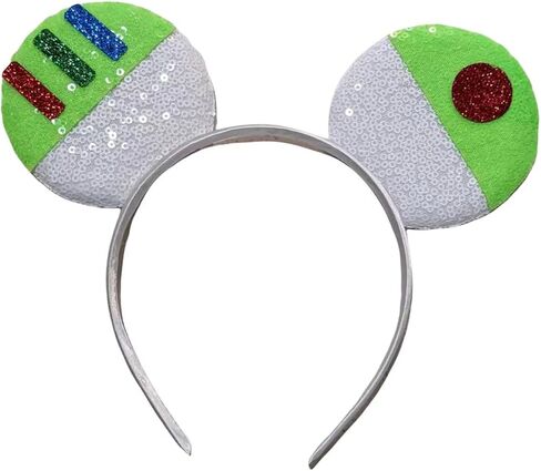 عصابة رأس ميكي ميني آذان من CLGIFT، آذان ميكي سوداء فضية بدون قوس DIY ميني، آذان للأولاد، آذان ميكي كبيرة (قرصان) in Kuwait