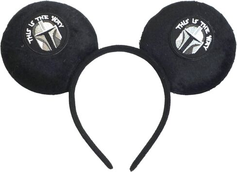 عصابة رأس ميكي ميني آذان من CLGIFT، آذان ميكي سوداء فضية بدون قوس DIY ميني، آذان للأولاد، آذان ميكي كبيرة (قرصان) in Kuwait