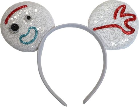 عصابة رأس ميكي ميني آذان من CLGIFT، آذان ميكي سوداء فضية بدون قوس DIY ميني، آذان للأولاد، آذان ميكي كبيرة (قرصان) in Kuwait