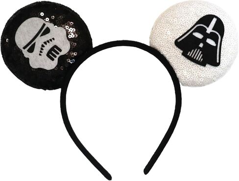 عصابة رأس ميكي ميني آذان من CLGIFT، آذان ميكي سوداء فضية بدون قوس DIY ميني، آذان للأولاد، آذان ميكي كبيرة (قرصان) in Kuwait