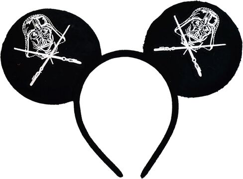 عصابة رأس ميكي ميني آذان من CLGIFT، آذان ميكي سوداء فضية بدون قوس DIY ميني، آذان للأولاد، آذان ميكي كبيرة (قرصان) in Kuwait