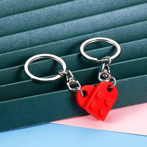 FrereFeter Matching Couples Stuff Brick Heart Keychain Valentines Day Gifts for Him Her Wife Husband Boyfriend Girlfriend in Saudi Arabia