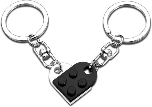 FrereFeter Matching Couples Stuff Brick Heart Keychain Valentines Day Gifts for Him Her Wife Husband Boyfriend Girlfriend in Saudi Arabia