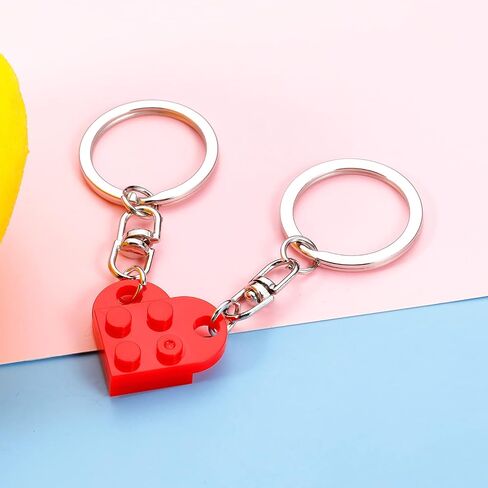 FrereFeter Matching Couples Stuff Brick Heart Keychain Valentines Day Gifts for Him Her Wife Husband Boyfriend Girlfriend in Saudi Arabia