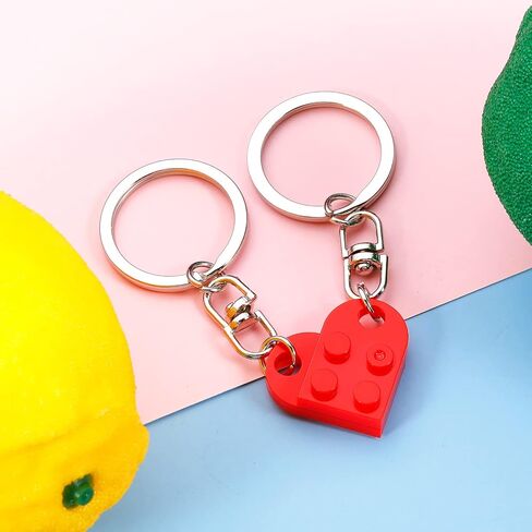 FrereFeter Matching Couples Stuff Brick Heart Keychain Valentines Day Gifts for Him Her Wife Husband Boyfriend Girlfriend in Saudi Arabia