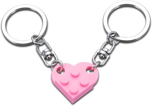 FrereFeter Matching Couples Stuff Brick Heart Keychain Valentines Day Gifts for Him Her Wife Husband Boyfriend Girlfriend in Kuwait