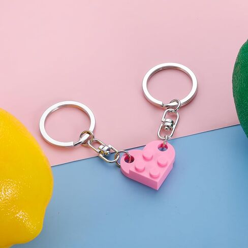 FrereFeter Matching Couples Stuff Brick Heart Keychain Valentines Day Gifts for Him Her Wife Husband Boyfriend Girlfriend in Kuwait