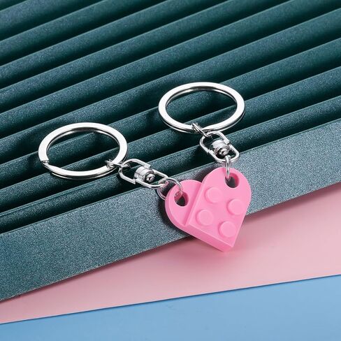 FrereFeter Matching Couples Stuff Brick Heart Keychain Valentines Day Gifts for Him Her Wife Husband Boyfriend Girlfriend in Kuwait