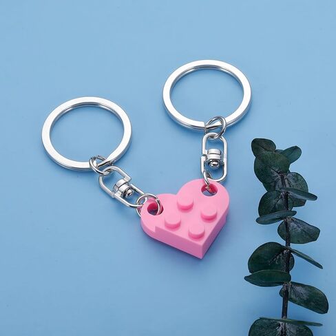 FrereFeter Matching Couples Stuff Brick Heart Keychain Valentines Day Gifts for Him Her Wife Husband Boyfriend Girlfriend in Kuwait