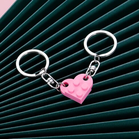 FrereFeter Matching Couples Stuff Brick Heart Keychain Valentines Day Gifts for Him Her Wife Husband Boyfriend Girlfriend in Kuwait