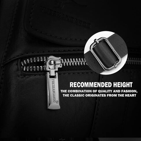 Eshow Men's Crossbody Shoulder Bag Leather Men Messenger Bag Retro Side Satchel PAD Bag For Work Business Sling Casual Bag in Kuwait