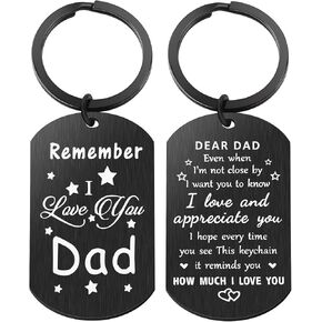 Father's Day Gifts, Dad Birthday Gifts from Daughter Son, Remember I Love You Dad Christmas Gift Keychain, Best Dad Gift Idea in Kuwait