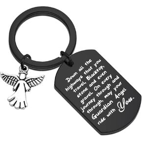 Drive Safe Keychain May Your Guardian Angel Ride with You Keychain New Driver Gift Biker Trucker Gifts in Kuwait