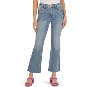 KUT من Kloth Kelsey Fab Ab Ankle Flare في بنطال جينز شامل للنساء، مرتفع الارتفاع وحلقات للحزام