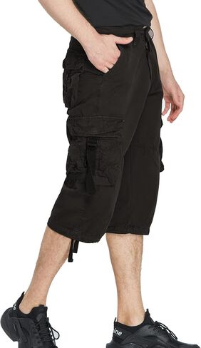 HODZAIW Men's Below The Knee Shorts 3/4 Cargo Shorts in Saudi Arabia