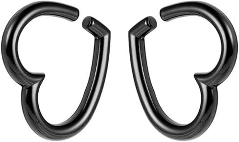 Andy's Orchids Ear Weights for Stretched Ears GaugesHeavy Hanger Stretching Kit,1Pair Heart Shape Stainless Steel Ear Hanger Ear Dangle Plugs Ear Body Piercing (black) in Saudi Arabia