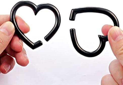 Andy's Orchids Ear Weights for Stretched Ears GaugesHeavy Hanger Stretching Kit,1Pair Heart Shape Stainless Steel Ear Hanger Ear Dangle Plugs Ear Body Piercing (black) in Saudi Arabia