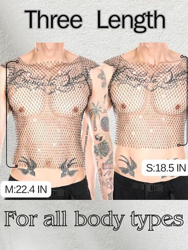 Kaei&Shi Sexy Rave Outfits, Rhinestone Fishnet Shirt, Club Concert Going Out in Kuwait