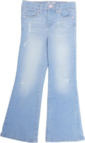 YMI Toddler Girl Snap Button Closure Flare Jean, Light Blue, Size 6X in Saudi Arabia