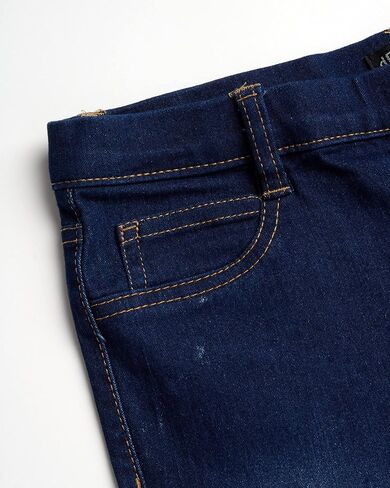 بنطلون جينز للفتيات من dELias مصنوع من قماش الدنيم فائق التمدد مع تطريز على الركبة in Kuwait