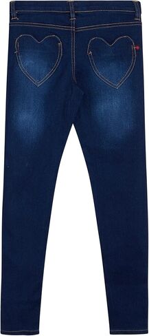 بنطلون جينز للفتيات من dELias مصنوع من قماش الدنيم فائق التمدد مع تطريز على الركبة in Kuwait