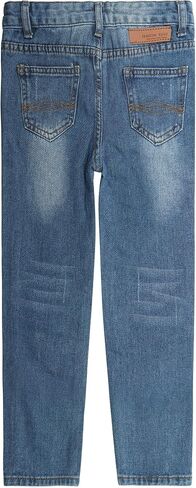 KIDSCOOL SPACE Girls Jeans,Elastic Waistband Inside Baby Little Big Girl Ripped Holes Denim Pants in Saudi Arabia