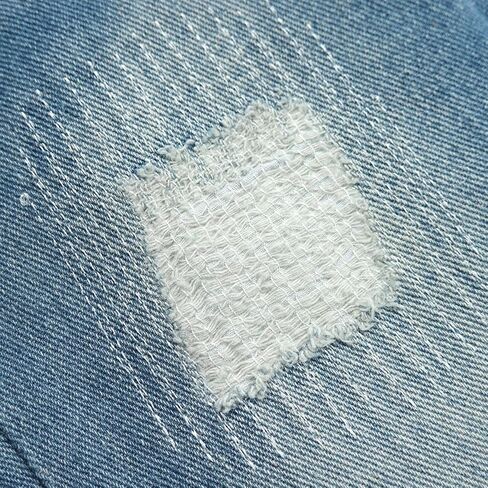 KIDSCOOL SPACE Girls Jeans,Elastic Waistband Inside Baby Little Big Girl Ripped Holes Denim Pants in Saudi Arabia