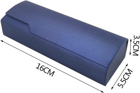 حافظة نظارات من تشكسيلينج، 3 قطع حافظة نظارات صلبة محمولة بقفل مغناطيسي، حافظة نظارات طبية لنظارات القراءة والنظارات الشمسية لنظارات قصر النظر للنساء والرجال، فضي، ازرق in Kuwait