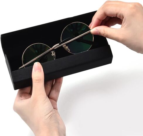 حافظة نظارات من تشكسيلينج، 3 قطع حافظة نظارات صلبة محمولة بقفل مغناطيسي، حافظة نظارات طبية لنظارات القراءة والنظارات الشمسية لنظارات قصر النظر للنساء والرجال، فضي، ازرق in Kuwait