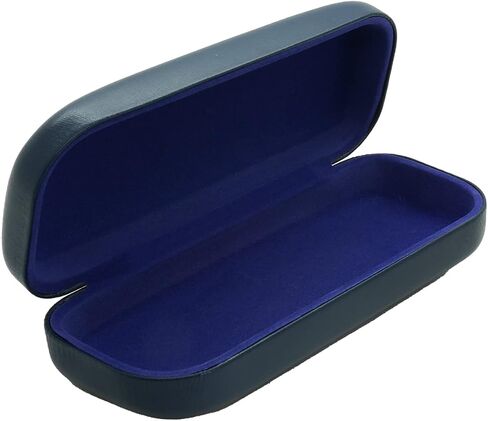 BLINKBAZAAR LARGE FAUX LEATHER EYEWEAR GLASSES EYEGLASSES SUNGLASSES HARD CASE CLAM SHELL… in Kuwait