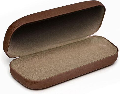 BLINKBAZAAR LARGE FAUX LEATHER EYEWEAR GLASSES EYEGLASSES SUNGLASSES HARD CASE CLAM SHELL… in Kuwait