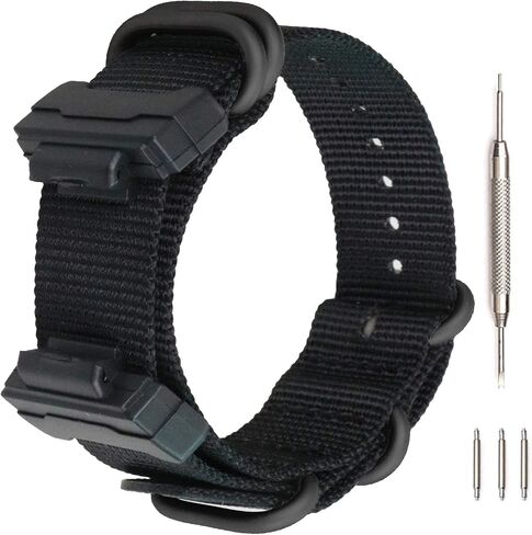 حزام Lijinlan متوافق مع Casio G-Shock، سوار ساعة بديل من النايلون للرجال لـ G-Shock DW5600/GWM5610/DW6900/DW9052/GW100/GA100/GD120/GA400 in Kuwait
