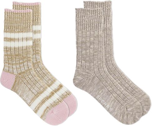Sperry Women's Cozy Comfort Crew 2 Pair Pack-Wool Blend Duck Boot Socks in Saudi Arabia