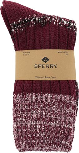 Sperry Women's Cozy Comfort Crew 2 Pair Pack-Wool Blend Duck Boot Socks in Saudi Arabia