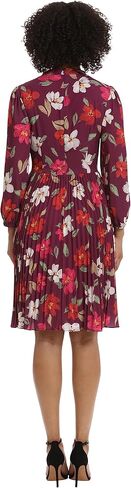Maggy London Women's V-Neck Pleated Skirt Dress Career Workwear Desk to Dinner Event Party Guest of in Kuwait