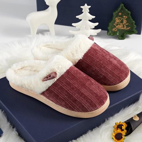 NineCiFun Women's Comfy House Slippers Memory Foam Fuzzy Bedroom Scuffs Slippers Indoor Outdoor Anti Skid Home Slippers Shoes with Warm Plush Lining in Saudi Arabia