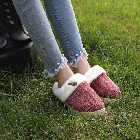 NineCiFun Women's Comfy House Slippers Memory Foam Fuzzy Bedroom Scuffs Slippers Indoor Outdoor Anti Skid Home Slippers Shoes with Warm Plush Lining in Saudi Arabia