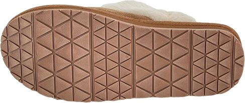 Clarks Womens Open Back Suede Leather Comfort Clog Slipper JMS0583C - Plush Faux Fur Trim - Indoor Outdoor House Slippers For Women in Saudi Arabia