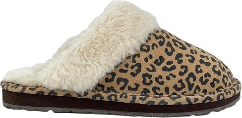 Clarks Womens Open Back Suede Leather Comfort Clog Slipper JMS0583C - Plush Faux Fur Trim - Indoor Outdoor House Slippers For Women in Saudi Arabia