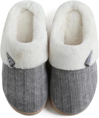 NineCiFun Women's Comfy House Slippers Memory Foam Fuzzy Bedroom Scuffs Slippers Indoor Outdoor Anti Skid Home Slippers Shoes with Warm Plush Lining in Saudi Arabia