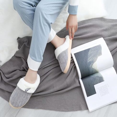 NineCiFun Women's Comfy House Slippers Memory Foam Fuzzy Bedroom Scuffs Slippers Indoor Outdoor Anti Skid Home Slippers Shoes with Warm Plush Lining in Saudi Arabia