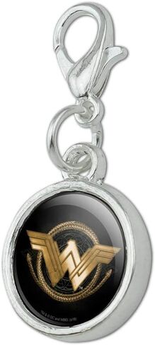 GRAPHICS & MORE Wonder Woman Movie Golden Lasso Logo Antiqued Bracelet Pendant Zipper Pull Charm with Lobster Clasp in Saudi Arabia