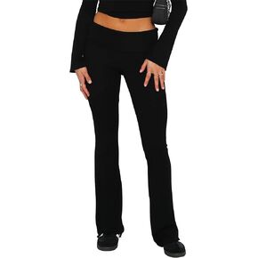 NUFIWI Women Skinny Flare Yoga Pants Low Waist Bootcut Bell Bottom Leggings Lounge Jogger Sweatpants Streetwear in Saudi Arabia